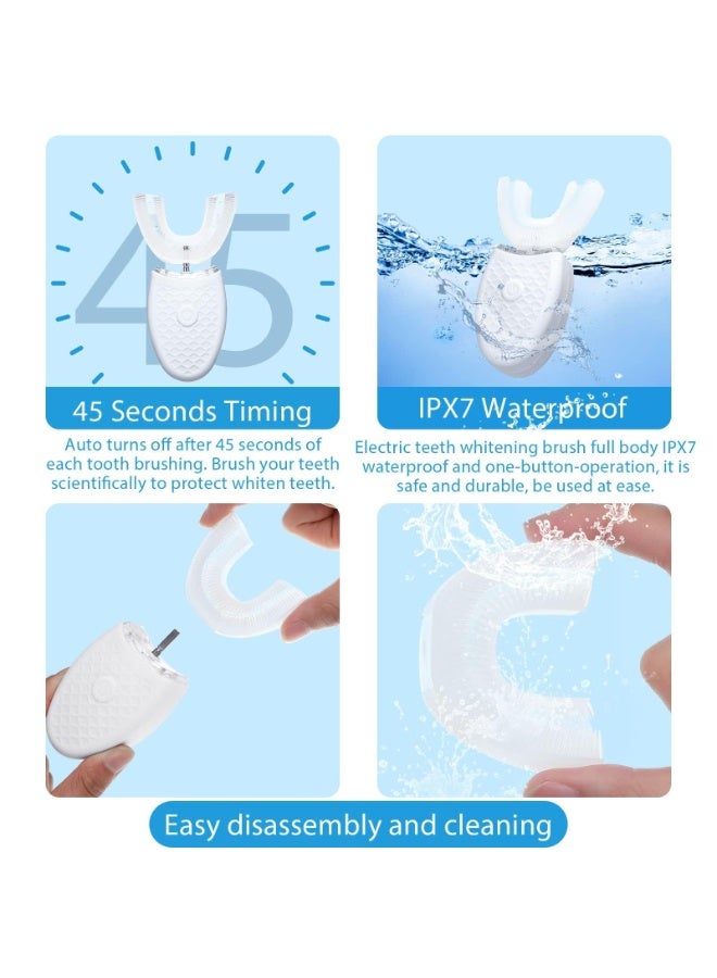 FDTY فرشاة أسنان كهربائية على شكل حرف U، تنظيف تلقائي، تبييض الأسنان بالضوء البارد، أداة للعناية بالفم للسفر والمنزل - Image 4