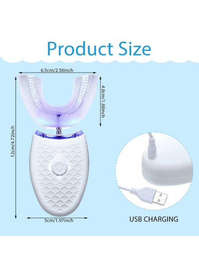 FDTY فرشاة أسنان كهربائية على شكل حرف U، تنظيف تلقائي، تبييض الأسنان بالضوء البارد، أداة للعناية بالفم للسفر والمنزل - Image 5