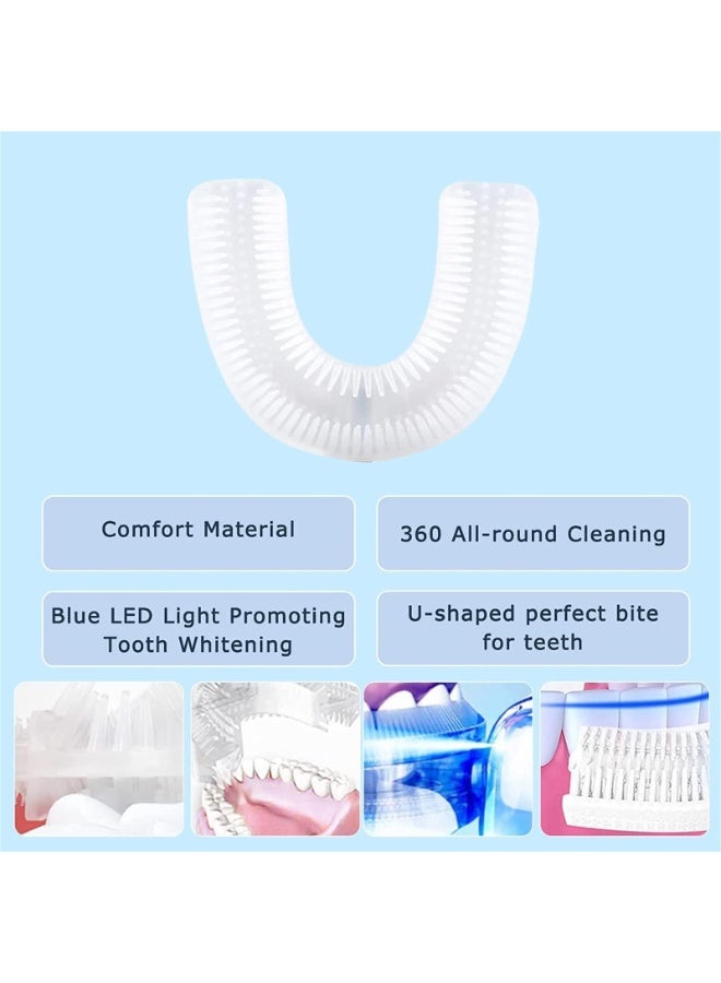 FDTY فرشاة أسنان كهربائية على شكل حرف U، تنظيف تلقائي، تبييض الأسنان بالضوء البارد، أداة للعناية بالفم للسفر والمنزل - Image 3