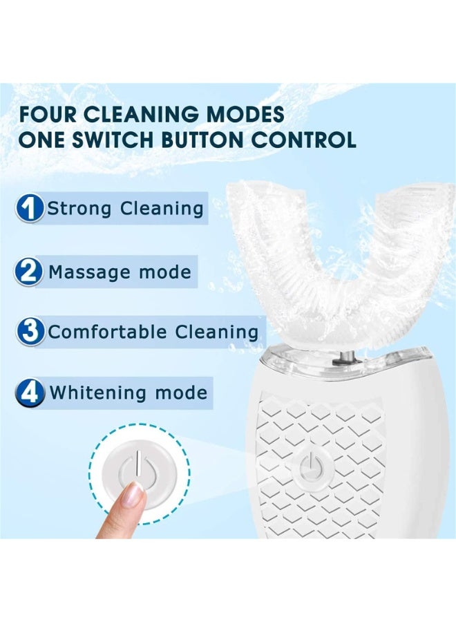 FDTY فرشاة أسنان كهربائية على شكل حرف U، تنظيف تلقائي، تبييض الأسنان بالضوء البارد، أداة للعناية بالفم للسفر والمنزل - Image 2