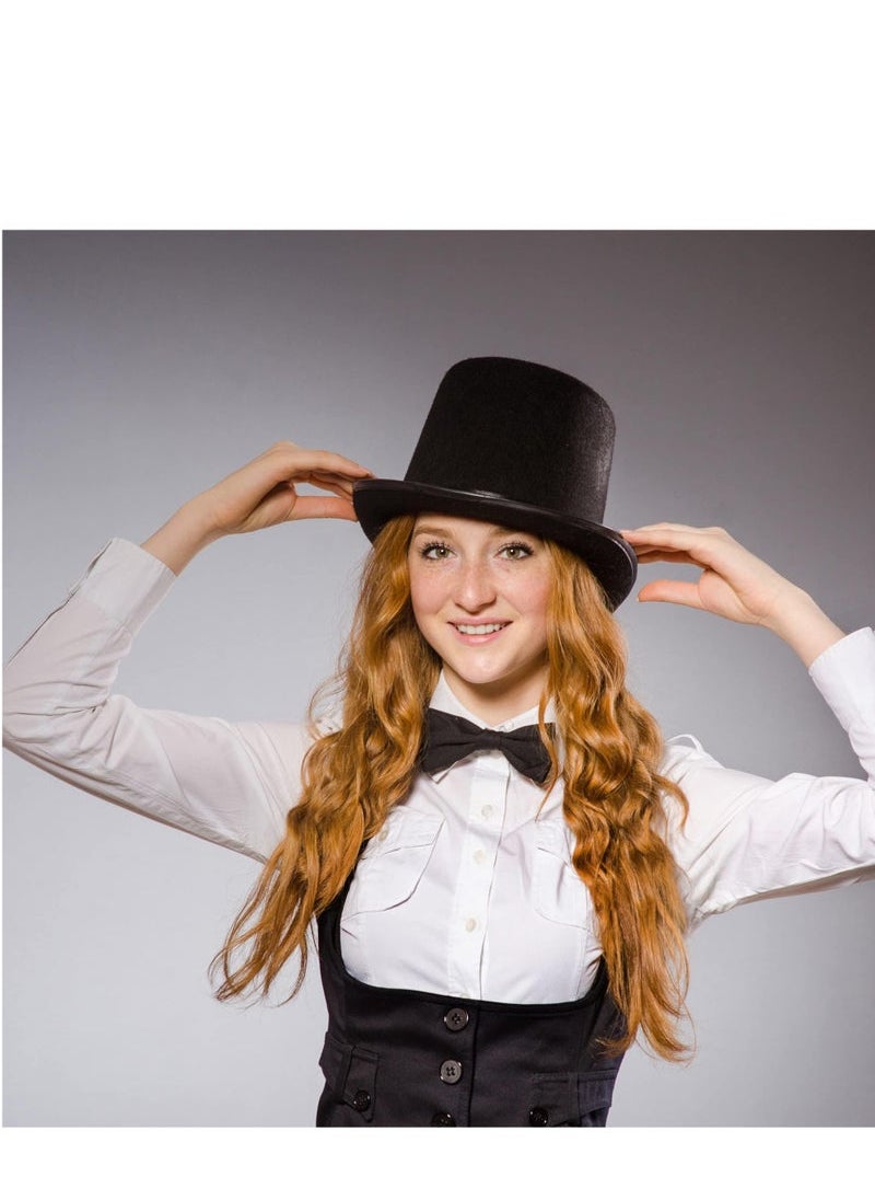 Captaintech Party Hats Black Top, Dress Up for Kids and Adults Magician Formal Tuxedo Costume Unisex  - Image 4