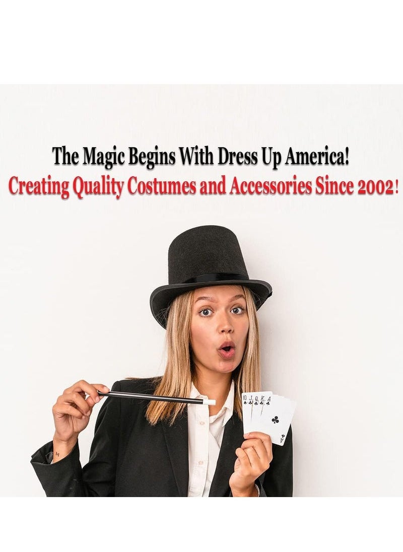 Captaintech Party Hats Black Top, Dress Up for Kids and Adults Magician Formal Tuxedo Costume Unisex  - Image 5