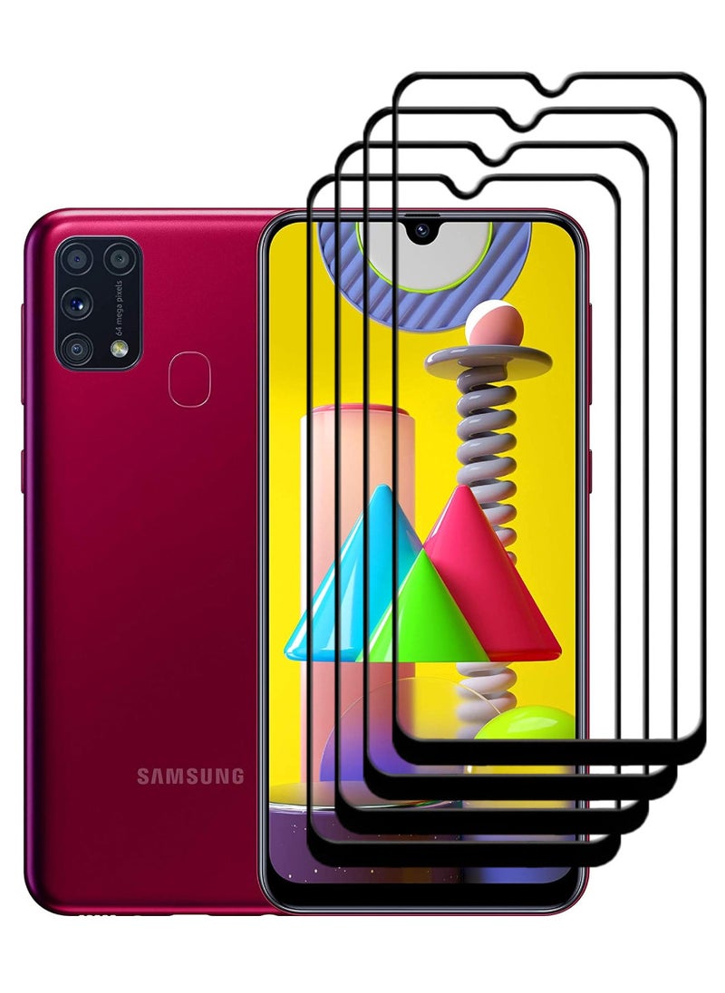 ACLIX 4 Pieces Antistatic ESD Dustproof Premium Quality High Definition Tempered Glass Screen Protector Designed For Samsung Galaxy M31 - Image 1