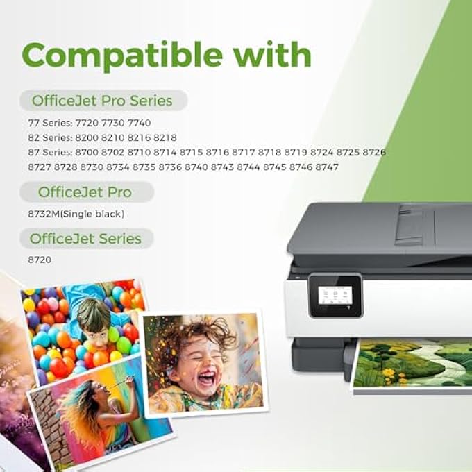 952XL INK CARTRIDGES BLACK COLOR COMBO 4-PACK COMPATIBLE FOR HP 952 XL HP952 HP952XL TO OFFICEJET 8710 8720 7740 8725 8210 8715 8702 8740 7720 8730 8216 8700 PRINTER (BLACK CYAN MAGENTA YELLOW) - Image 2