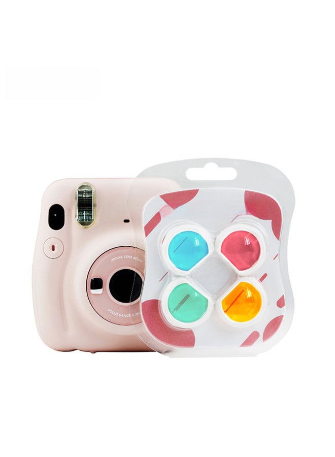 للاستخدام في مجموعة فلاتر الكاميرا ذات الأربعة ألوان Claroff Instax Mini11 - اللون: أزرق، أخضر، برتقالي، أربعة ألوان (حافة شفافة) - Image 3