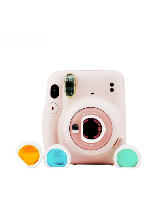 للاستخدام في مجموعة فلاتر الكاميرا ذات الأربعة ألوان Claroff Instax Mini11 - اللون: أزرق، أخضر، برتقالي، أربعة ألوان (حافة شفافة) - Image 2