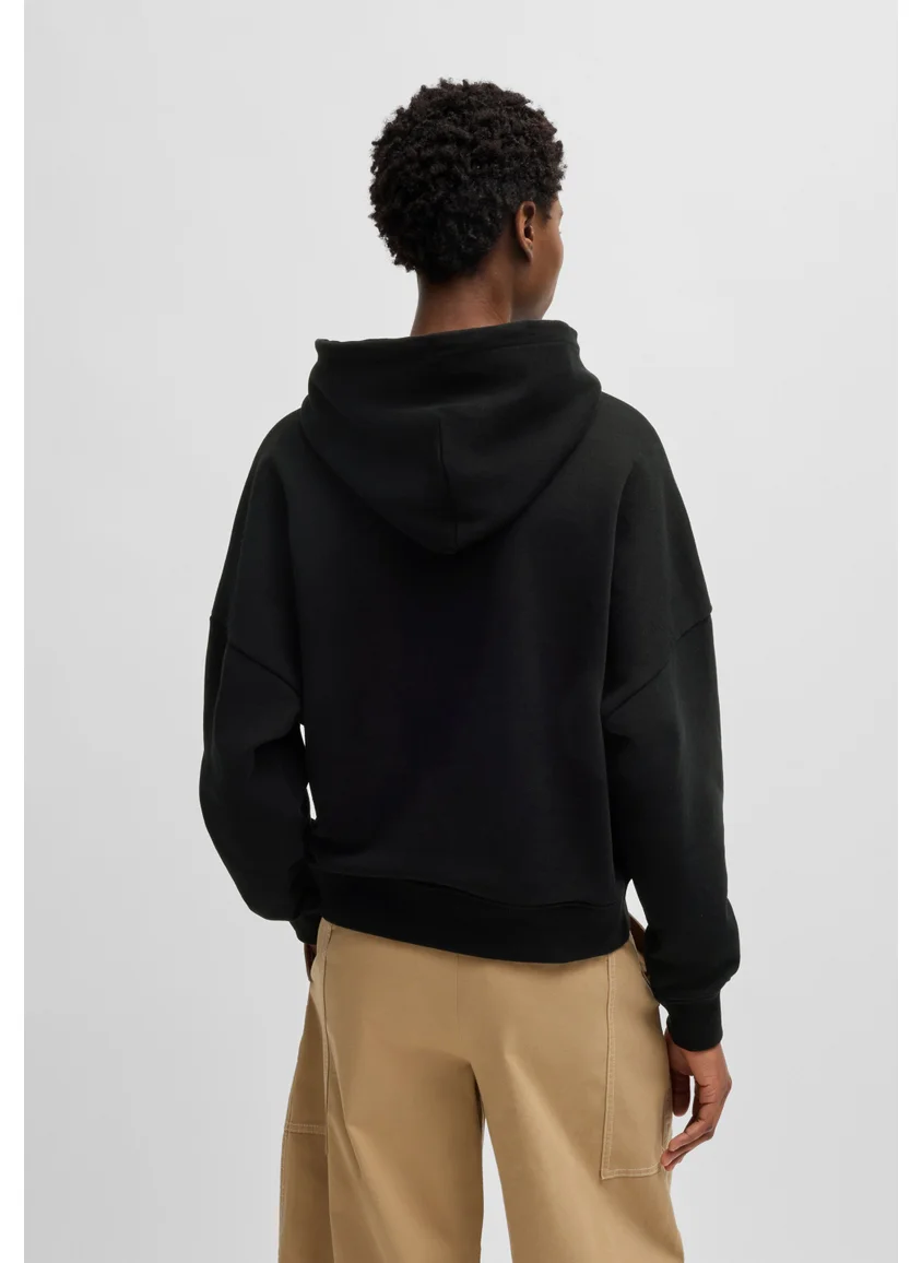 BOSS Oversized-fit hoodie in cotton terry with handwritten logo