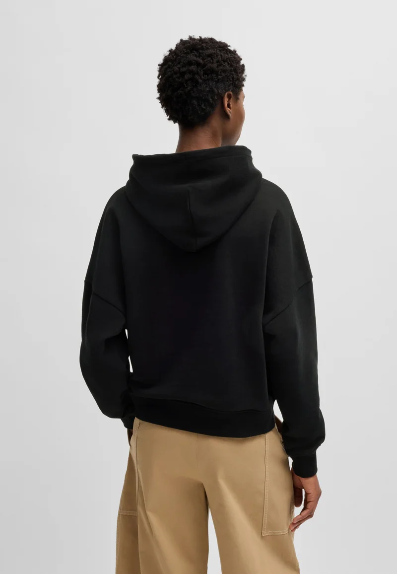 BOSS Oversized-fit hoodie in cotton terry with handwritten logo
