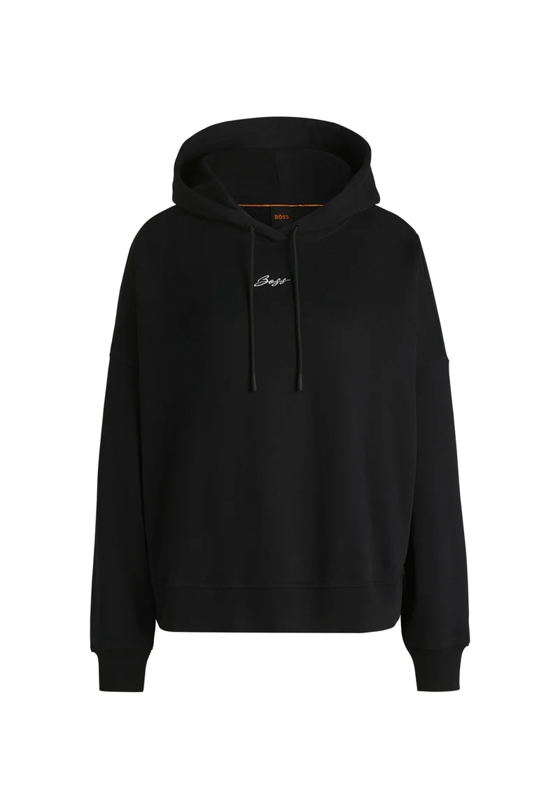BOSS Black Oversized-fit hoodie in cotton terry with handwritten logo for Women | Best Price UAE