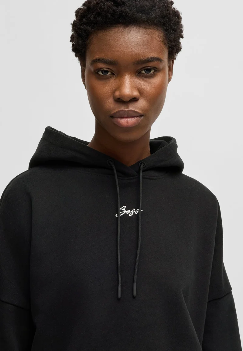 BOSS Black Oversized-fit hoodie in cotton terry with handwritten logo for Women | Best Price UAE