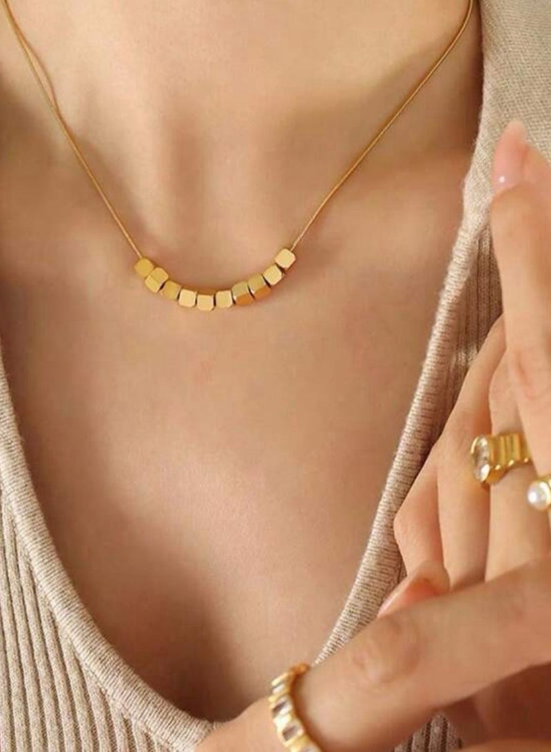 Jewelry 4You Stylish Stainless Steel 18k Gold Plated Necklace For Women - Image 1