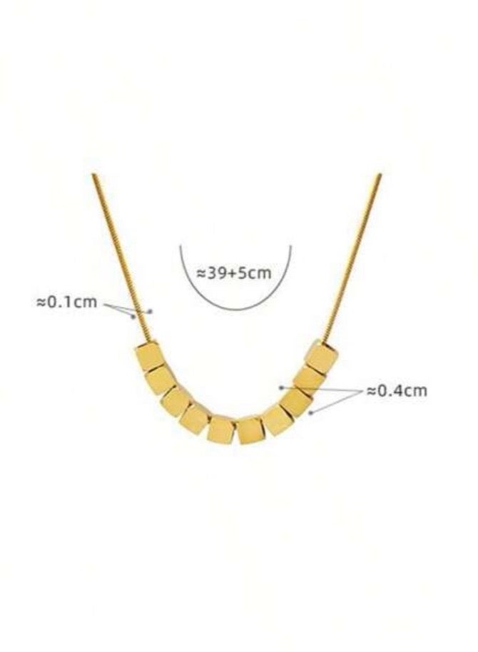 Jewelry 4You Stylish Stainless Steel 18k Gold Plated Necklace For Women - Image 4