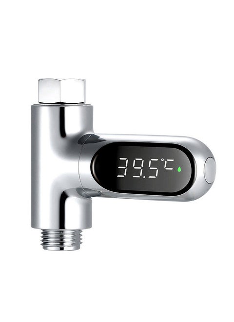 LED Display Water Meter Digital Shower Thermometer Bath Temperature Monitor Water-temperature Measuring Instrument with 5~85℃ Range ℃/℉ High Accuracy Shower Bathroom Accessory