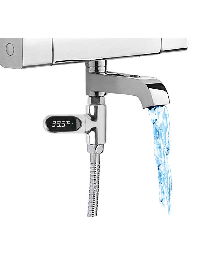 LED Display Water Meter Digital Shower Thermometer Bath Temperature Monitor Water-temperature Measuring Instrument with 5~85℃ Range ℃/℉ High Accuracy Shower Bathroom Accessory