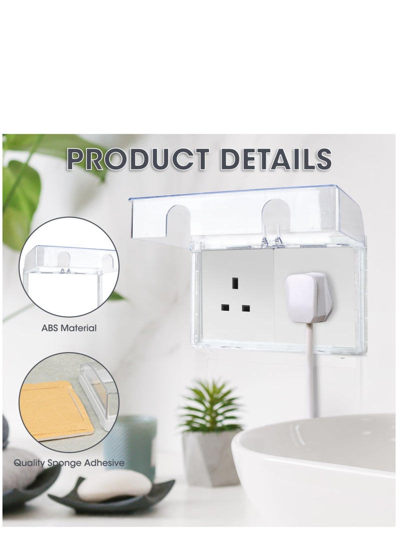 Excefore Socket Cover Box, Childproof Electrical Outlet Protector, Waterproof Plug & Light Switch Guard, Baby Proofing Safety for Home Security, 86-Type Double-Position Socket Cover - Image 3