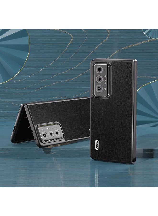 اس-توب جراب هاتف Honor Magic V2 ABEEL مصنوع من مادة البولي يوريثان وملمس خشبي - Image 4