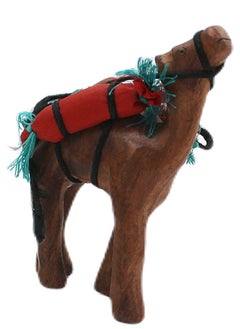 Antique Museum Wooden Handcrafted Camel Figurine Desert Elegance in Miniature With Cloth Bag  - Image 2