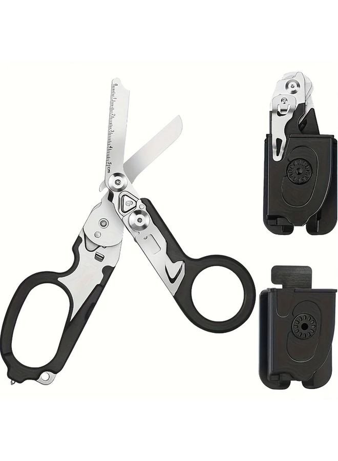 Green Heavy Duty Stainless Steel Folding Trauma Shears Emergency Rescue Scissors - Image 2