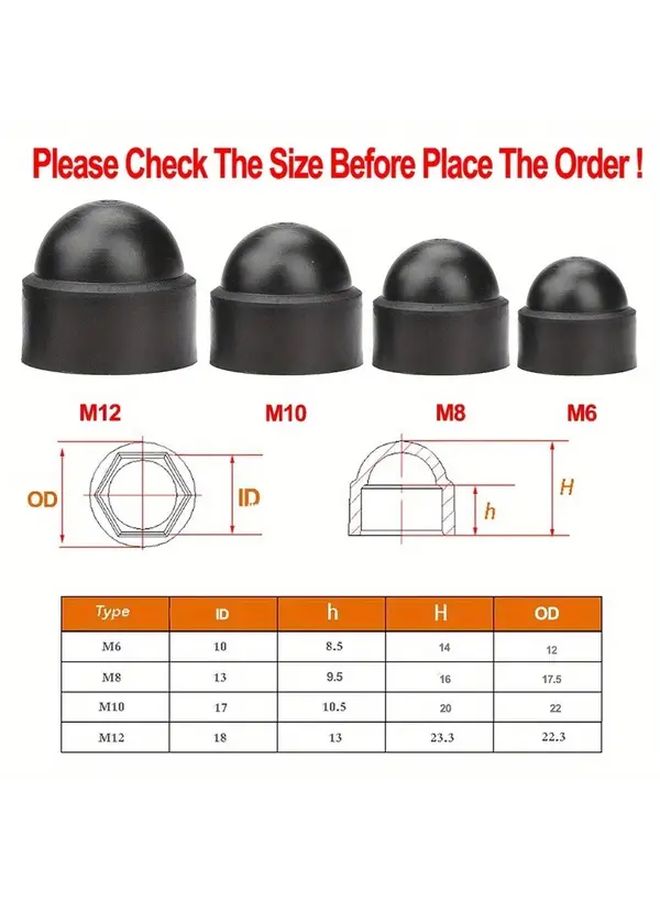 Plastic Screw Protection Caps for Bolts 12mm M12 - Image 4