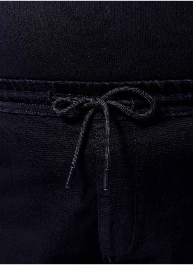 HARDSODA Men Plus Size Slim Fit Solid Mid-Rise Stretchable Denim Joggers  - Image 5