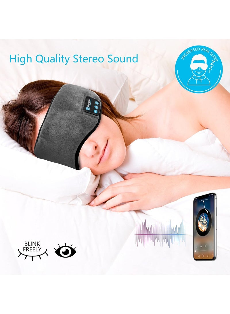 Sleeping Headphones Eye Mask for Sleeping, Sleeping Headphones Bluetooth Eye Mask Hands-free Music for Sleep Earbuds Built-in Microphone Multi Color - Image 2