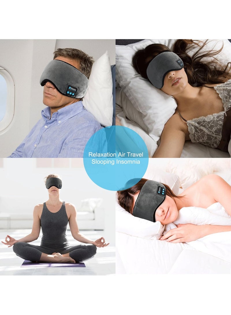 Sleeping Headphones Eye Mask for Sleeping, Sleeping Headphones Bluetooth Eye Mask Hands-free Music for Sleep Earbuds Built-in Microphone Multi Color - Image 4