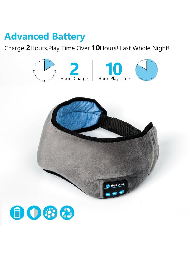 Sleeping Headphones Eye Mask for Sleeping, Sleeping Headphones Bluetooth Eye Mask Hands-free Music for Sleep Earbuds Built-in Microphone Multi Color - Image 5