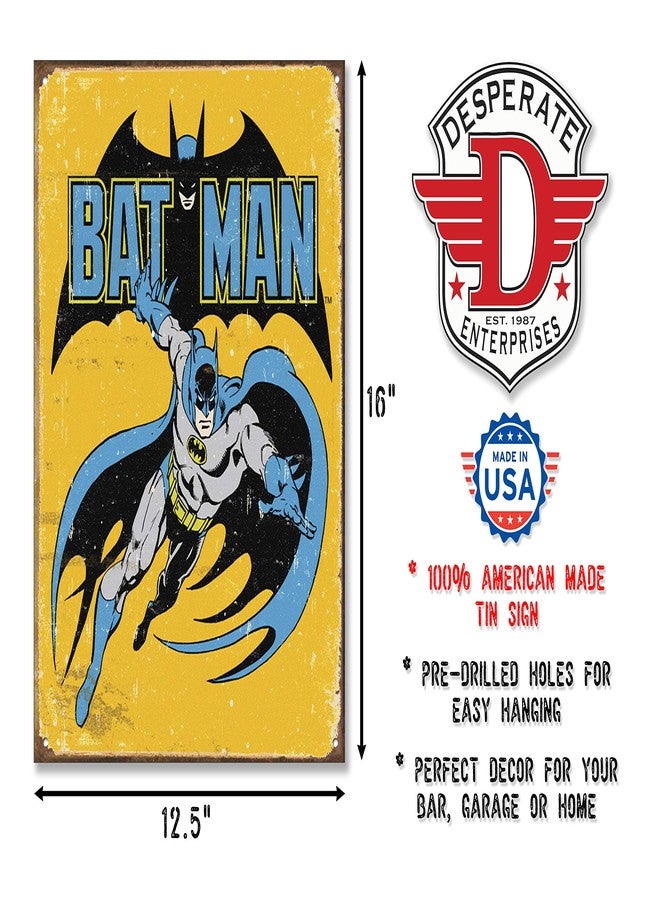 Tin Sign Desperate Enterprises Poster Discount Batman Retro Tin Sign, 13x16, 13x16 - Image 2