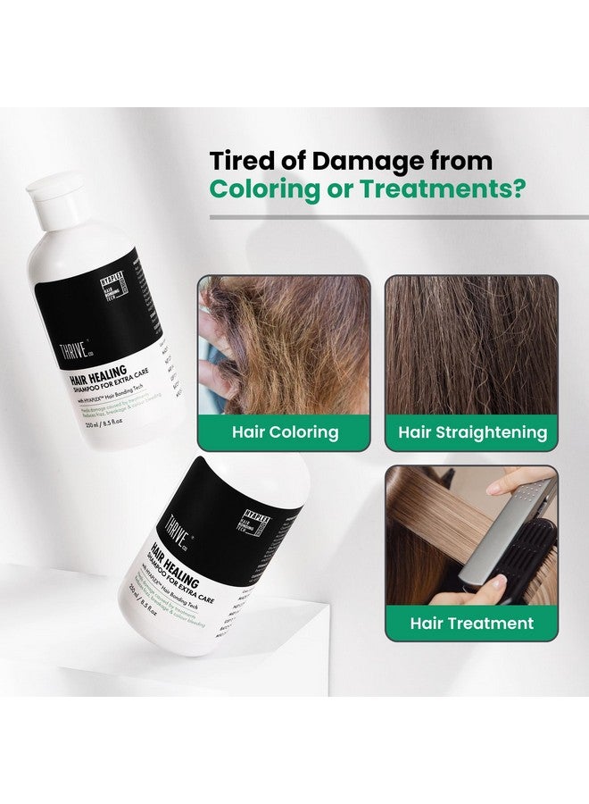 THRIVECO Hair Healing Shampoo, Heals Damaged Caused By Treatment, Reduces Frizz & Breakages, With Hyaplex Hair Bonding Tech. For Both Men & Women - 250 Ml - Image 3