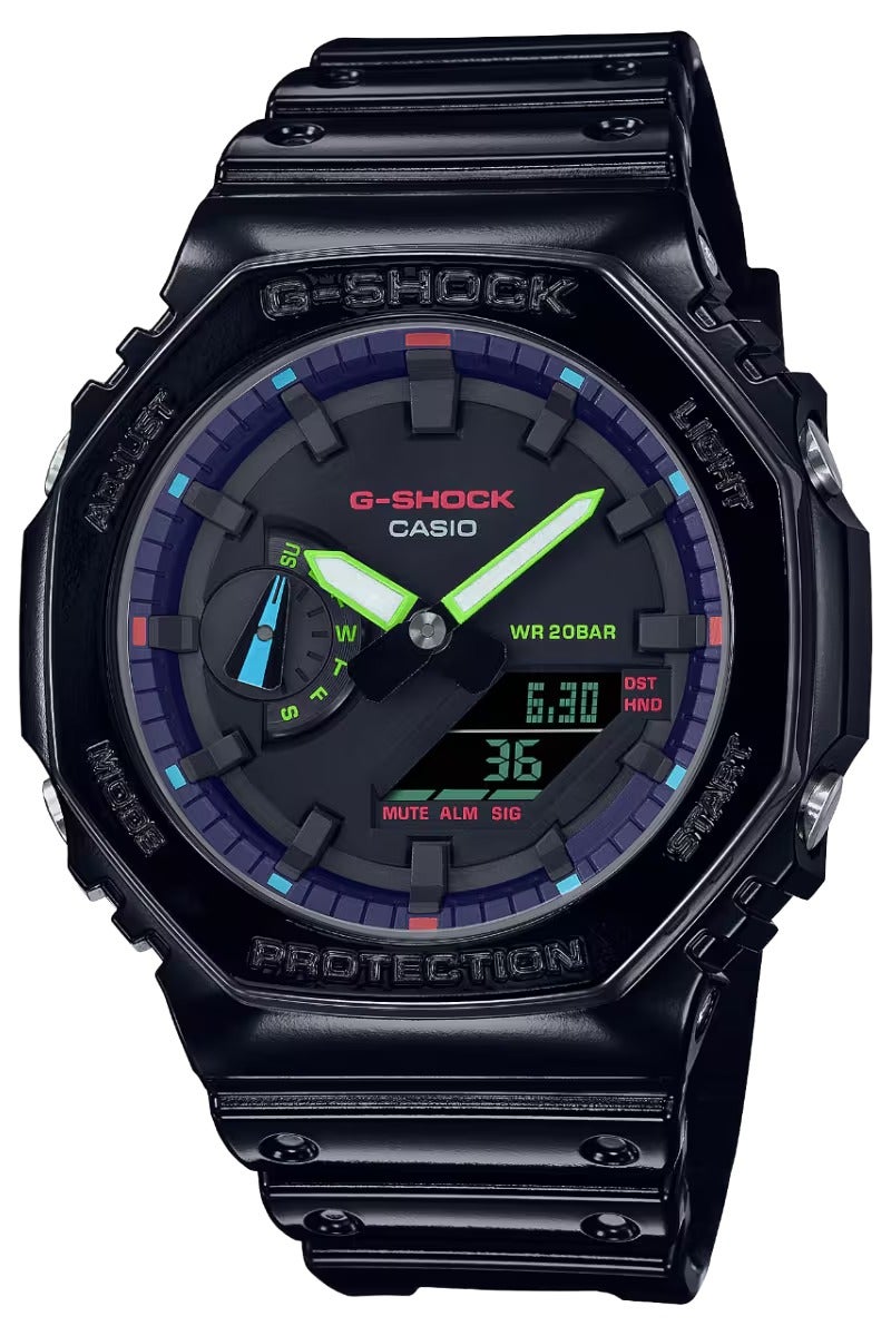 G-SHOCK Rainbow lineup digital-analog men's watch - GA-2100RGB-1ADR - Image 1