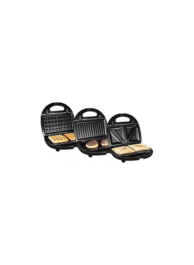 City 3 in 1 multifunctional sandwich maker 750 watt - Image 2