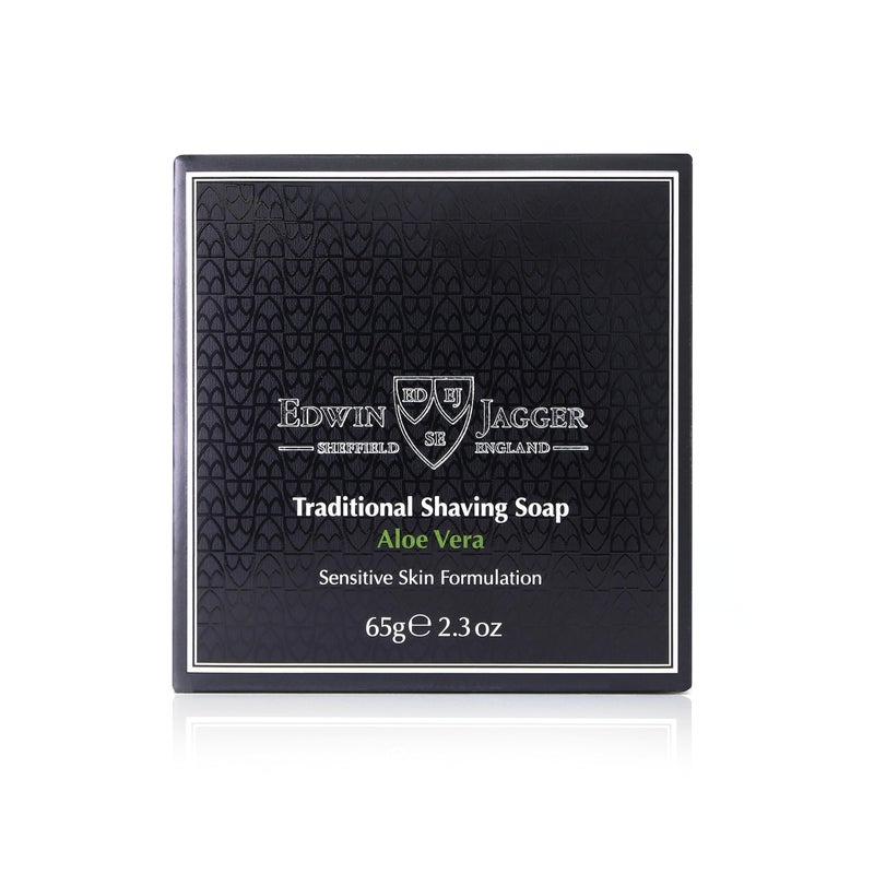 Edwin Jagger SSAVT Aloe Vera 99.9% Natural Traditional Shaving Soap 65g Travel Tub - Image 4