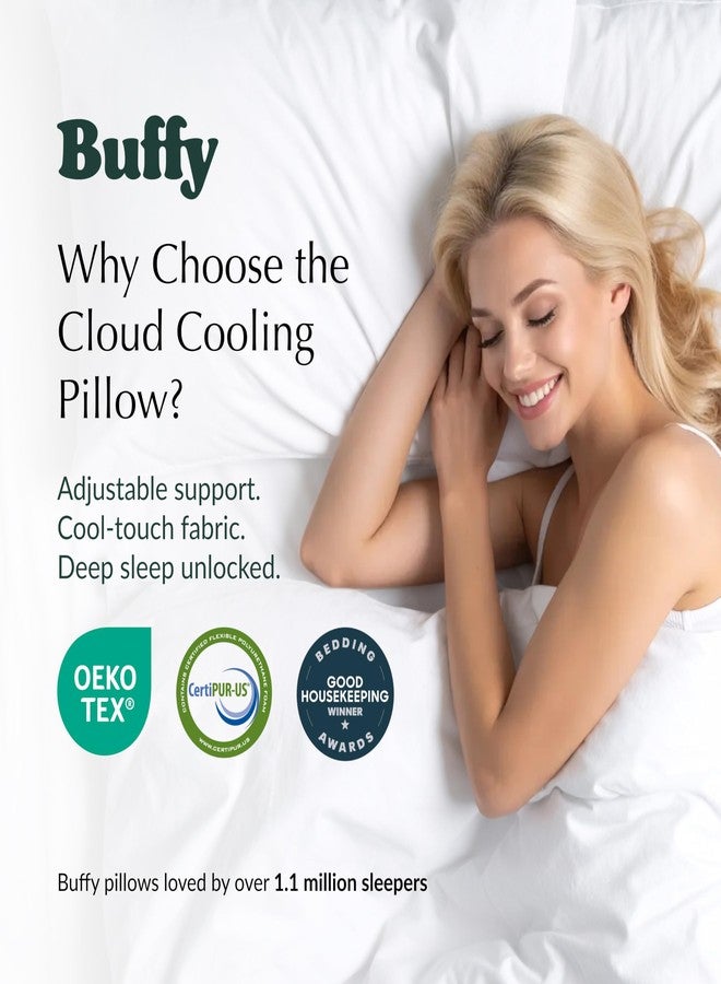 Buffy Cloud Cooling Pillow, 2nd Gen Adjustable Foam Pillow, Ice Cold All Night, CertiPUR-US® Certified, Washable Cover, Standard & King Sizes (Standard) - Image 2