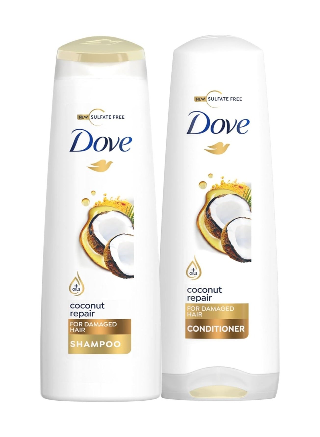 Dove Repairing Ritual Shampoo Coconut, 400Ml + Dove Conditioner, 320ml