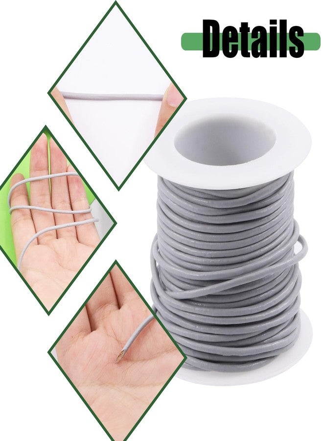 Keadic 11 Yards Round Leather String Cord, Natural Rawhide Rope for Shoelaces Bracelets Necklaces Pendent Jewelry Making and Art Crafts (2MM, Light Gray) - Image 4
