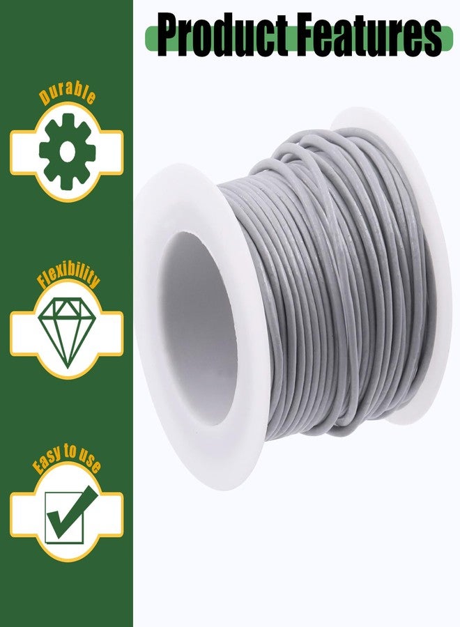 Keadic 11 Yards Round Leather String Cord, Natural Rawhide Rope for Shoelaces Bracelets Necklaces Pendent Jewelry Making and Art Crafts (2MM, Light Gray) - Image 3