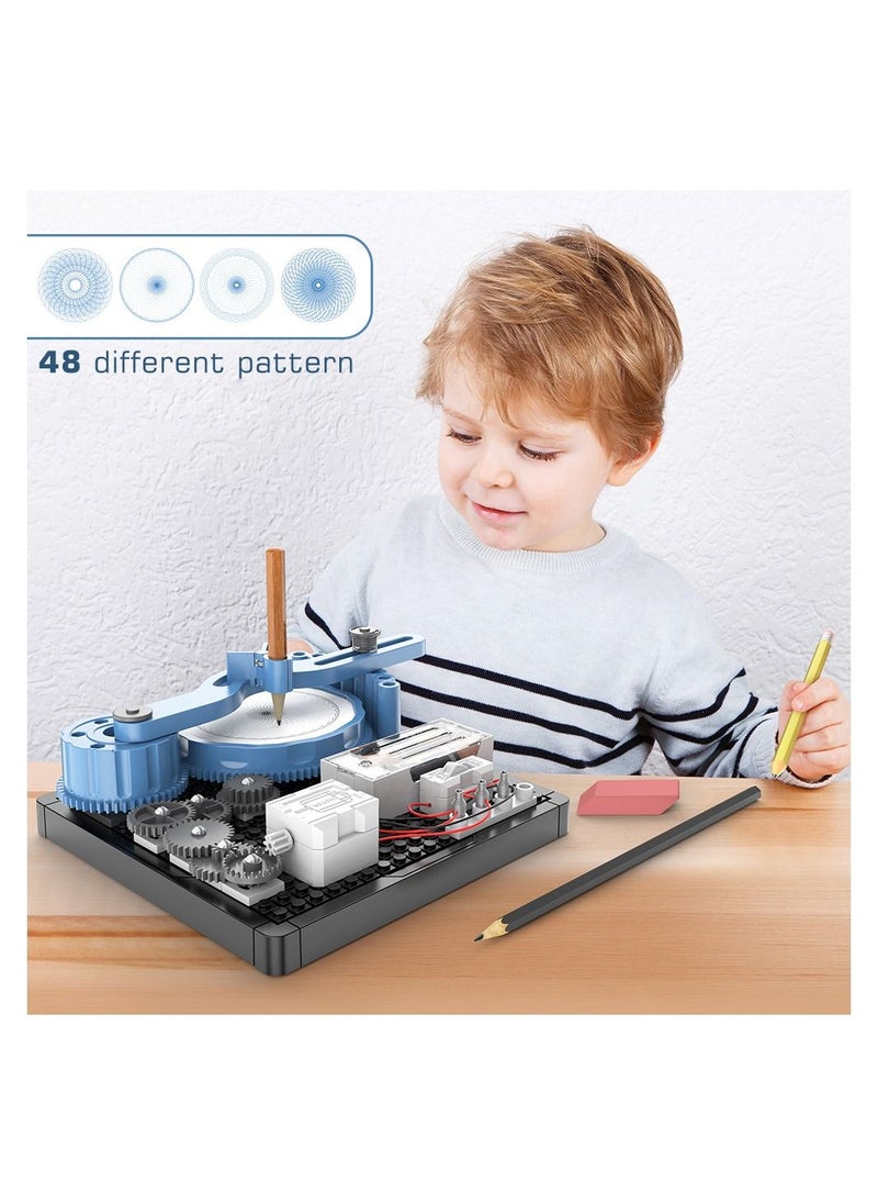 Little Story - جهاز رسم كهربائي مكون من 48 نمطًا (36 قطعة)، سلسلة Stem - أزرق - Image 1