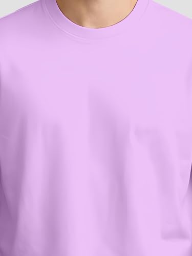 ENCIGER Mens Solid 100 Cotton T Shirt Round Neck Half Sleeve PlainRegular Fit Pink Small - Image 3