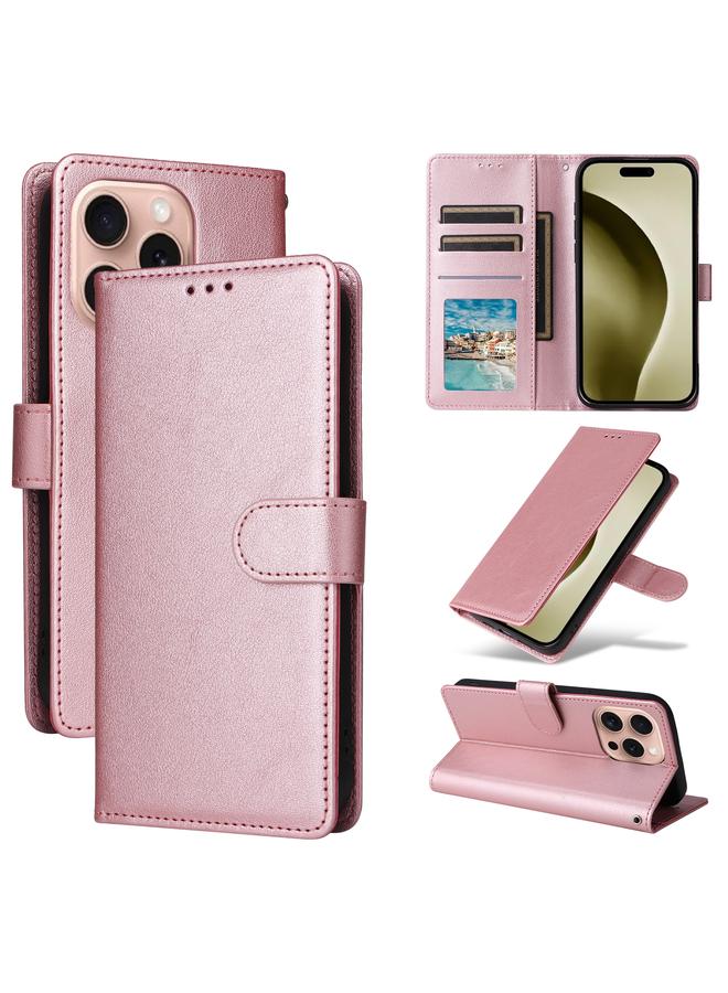 erorex Case For iPhone 16 Pro Max Multifunctional Horizontal Flip Leather Phone Case with Three Card Slots - Image 1