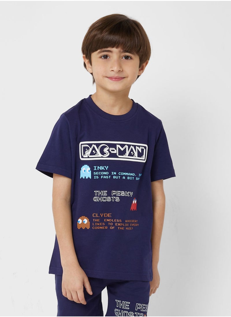 Pac-Man Private Label - Boys Pac Man Printed T-Shirt And Shorts Set - Image 1