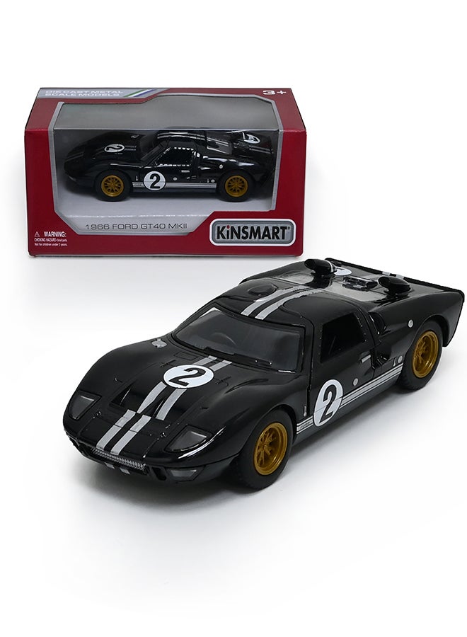 Kinsmart كينسمارت 1:32 1966 فورد GT40 MKII إصدار التراث نموذج سيارة مصنوعة من المعدن – لعبة سحب للخلف للأطفال وجامعي التحف - Image 1