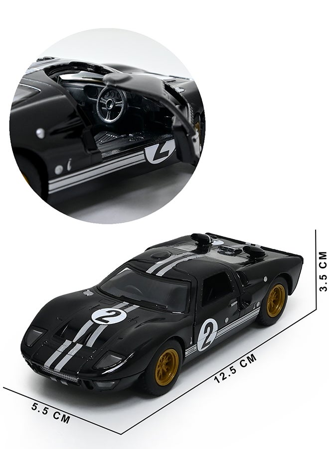 Kinsmart كينسمارت 1:32 1966 فورد GT40 MKII إصدار التراث نموذج سيارة مصنوعة من المعدن – لعبة سحب للخلف للأطفال وجامعي التحف - Image 4