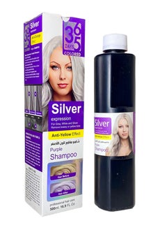 Hair dye shampoo 365 silver color, free of ammonia