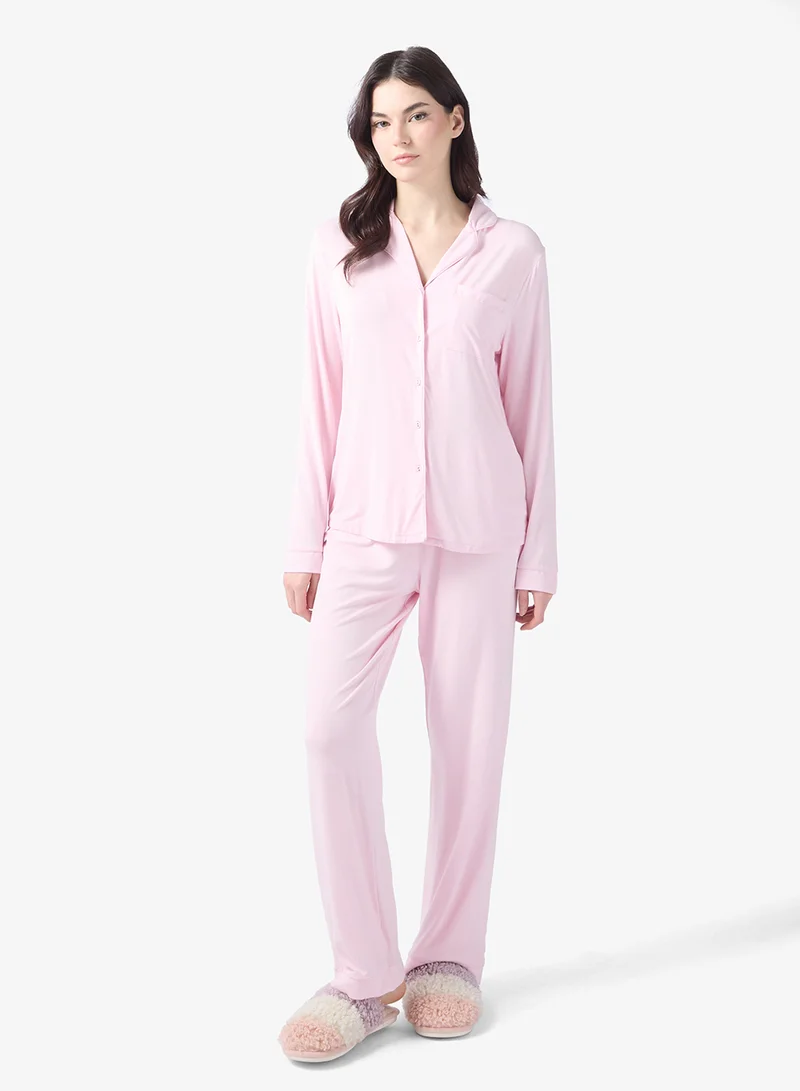 hunkemoller  Essential long sleeve nightwear shirt for Women | Best Price UAE