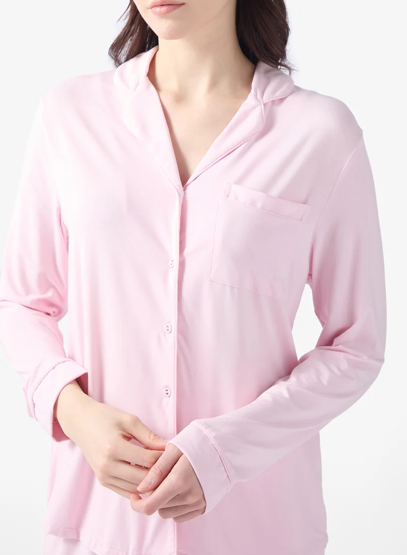 hunkemoller  Essential long sleeve nightwear shirt for Women | Best Price UAE