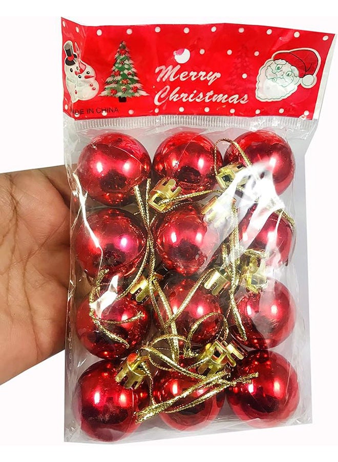 12 Pcs Small Balls For Christmas Tree Decoration Hanging Ornaments - Image 3