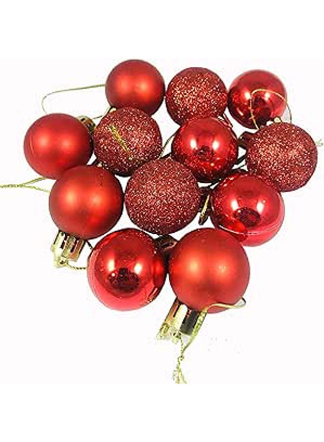 12 Pcs Small Balls For Christmas Tree Decoration Hanging Ornaments - Image 1