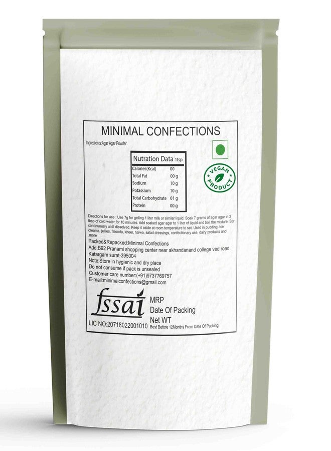 Minimal Agar Agar Powder (China Grass Powder) 50g Professional-Grade Plant-Based Gelatin Alternative, Ideal for Veg Jelly and Vegan Cheese) - Image 2