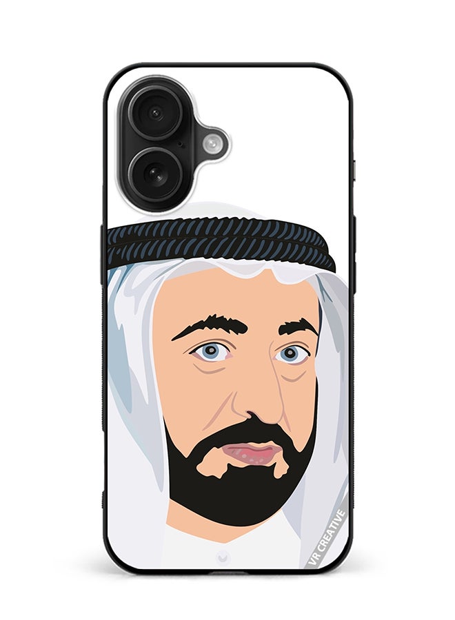 VR CREATIVE Protective Case Cover For Apple iPhone 16 Plus Sheikh Sultan Bin Mohammed Bin Sultan Al Design Multicolour
