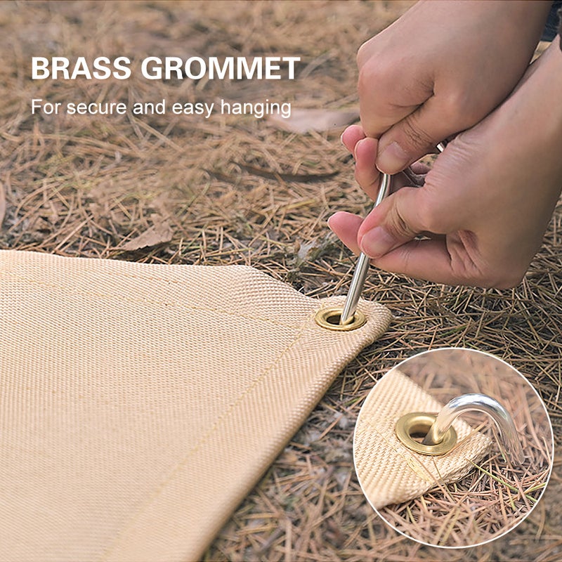 Heavy-Duty Fiberglass Fire Retardant Blanket Camping Fireproof Thermal Cloth Flame Retardant Mat Heat Insulation Pad Outdoors Picnic Barbecue - Image 3